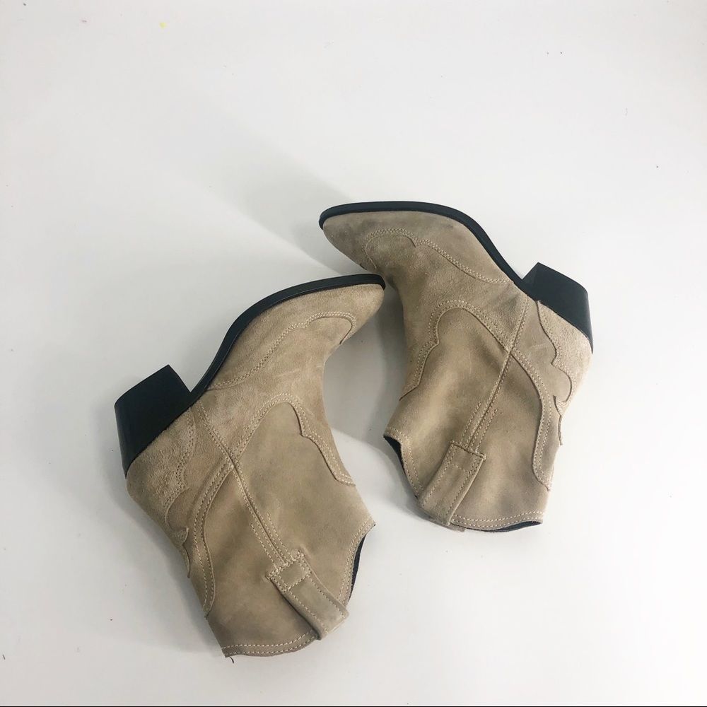 All Saints Shira Suede Western Boots in Stone 40/10 - Picture 8 of 8